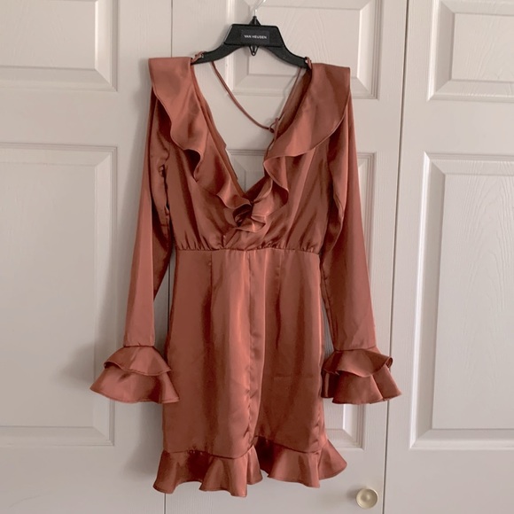 REVOLVE MAJORELLE Nelly Mini Dress in Terracotta Brown - Picture 5 of 8